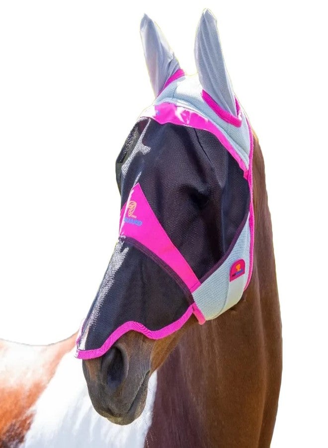 Shires Equestrian Air Motion Fly Mask with Ears & Nose (Pony) - Image 1